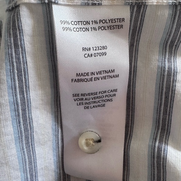 Travis Mathew White Striped short sleeve shirt XXL - Picture 5 of 5